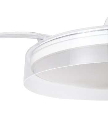 GLASS FAN * PLAFÓN / VENTILADOR 44 CM - BLANCO-TRANSPARENTE